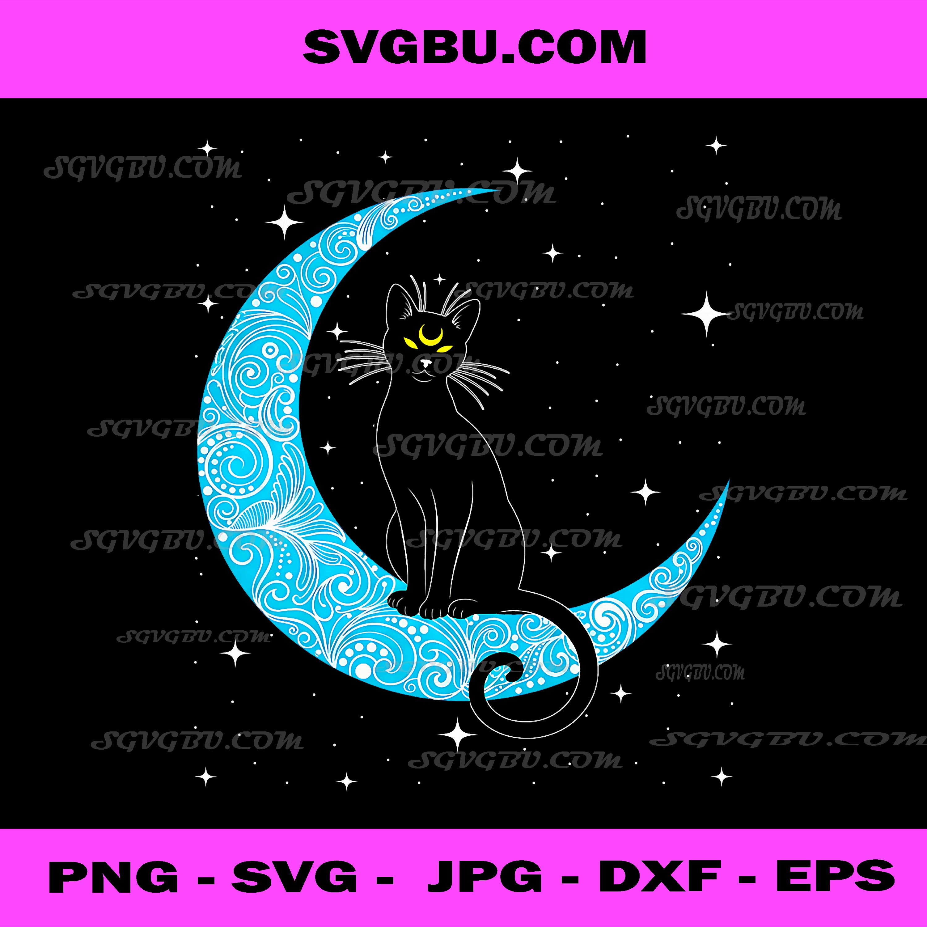 Black Cat Crescent Moon, Sailor Moon PNG