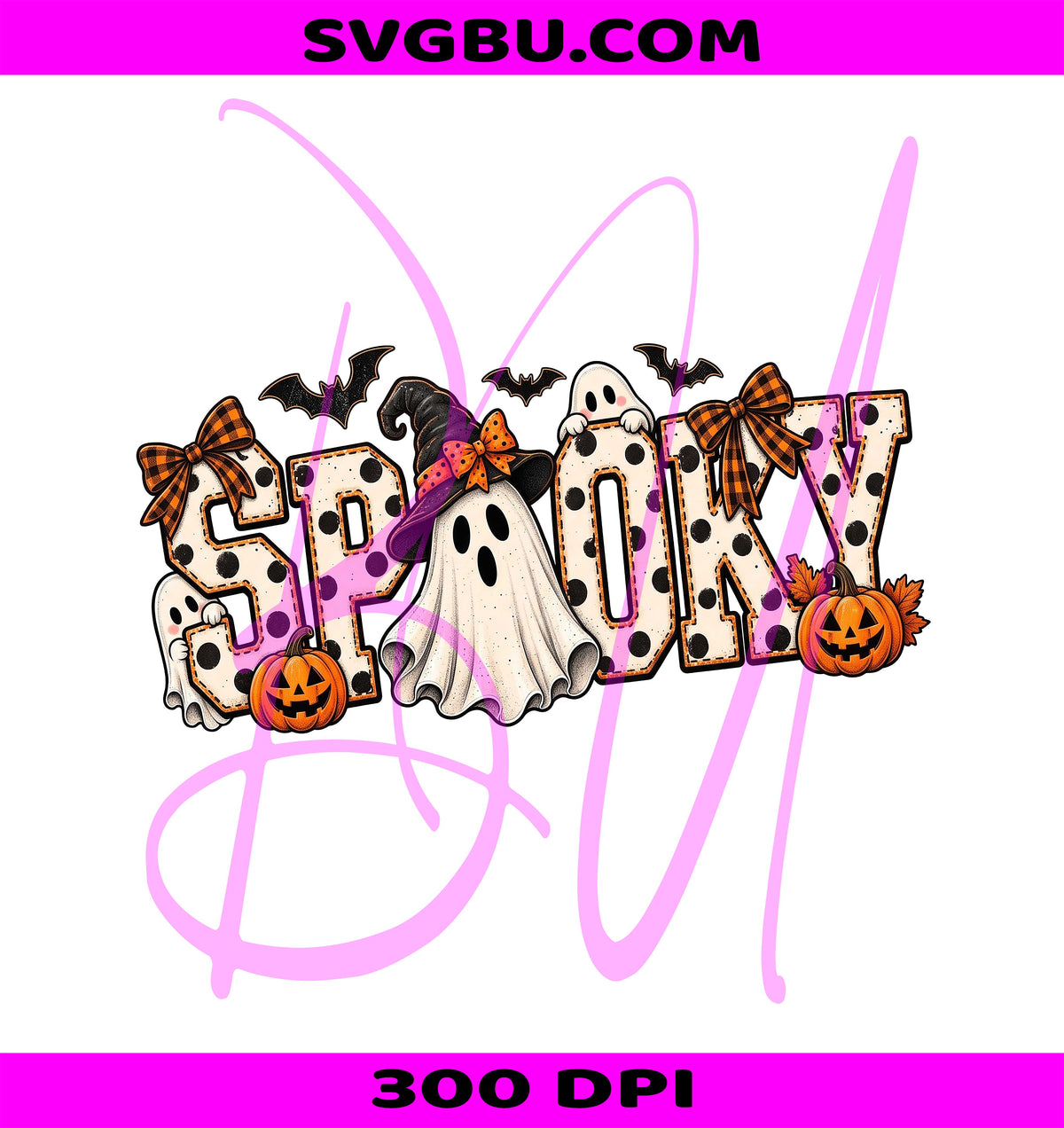 Retro Spooky White Dots PNG, Preppy Halloween Ghost PNG, Varsity Ghost PNG