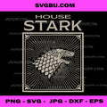 GOT House Stark Direwolf Banner Icon Fantasy PNG Design