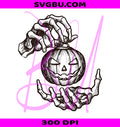 Skeleton Hands PNG, Jack O Lantern PNG, Vintage Halloween PNG
