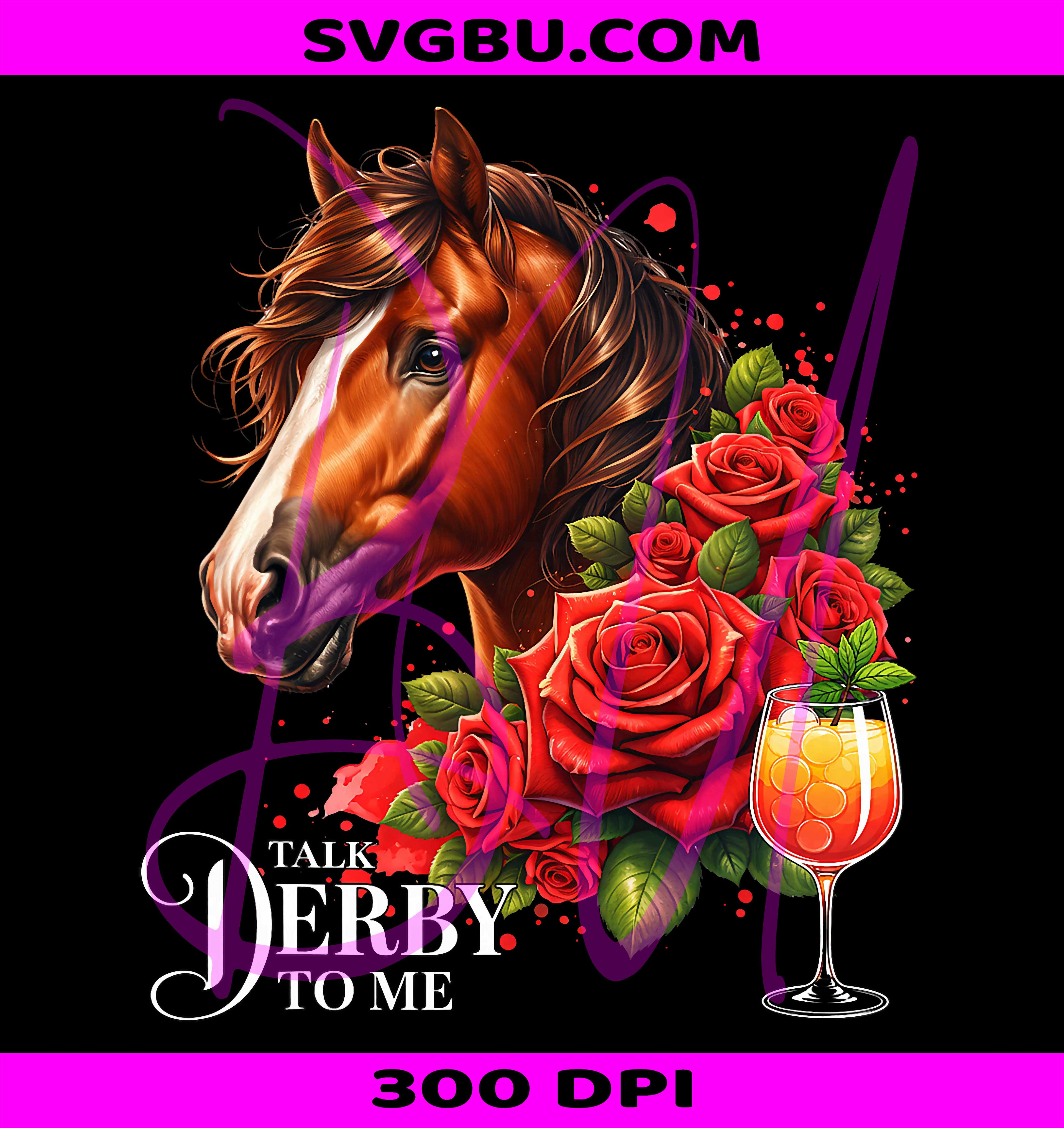 Talk Derby to Me Floral PNG, Funny Racing Horse PNG