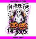 I'm Here For The Boos PNG, Funny Ghost With Beer PNG, Booze And Boos PNG