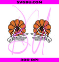 Skeleton Hands Pumpkin PNG, Funny Halloween Boobies PNG, Spooky Season PNG