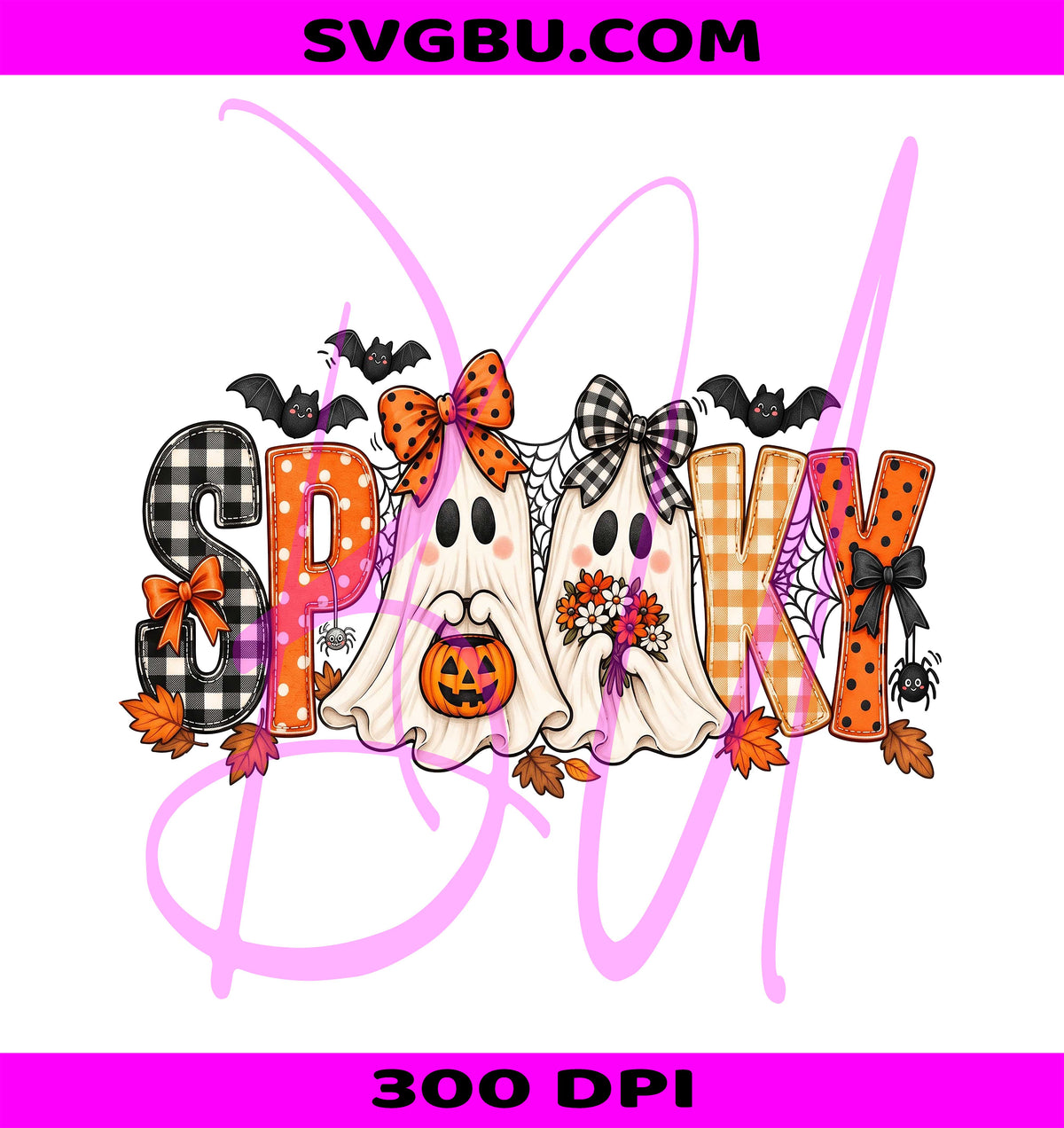 Spooky Ghost Halloween PNG, Cute Ghost Couple PNG, Spooky Season PNG