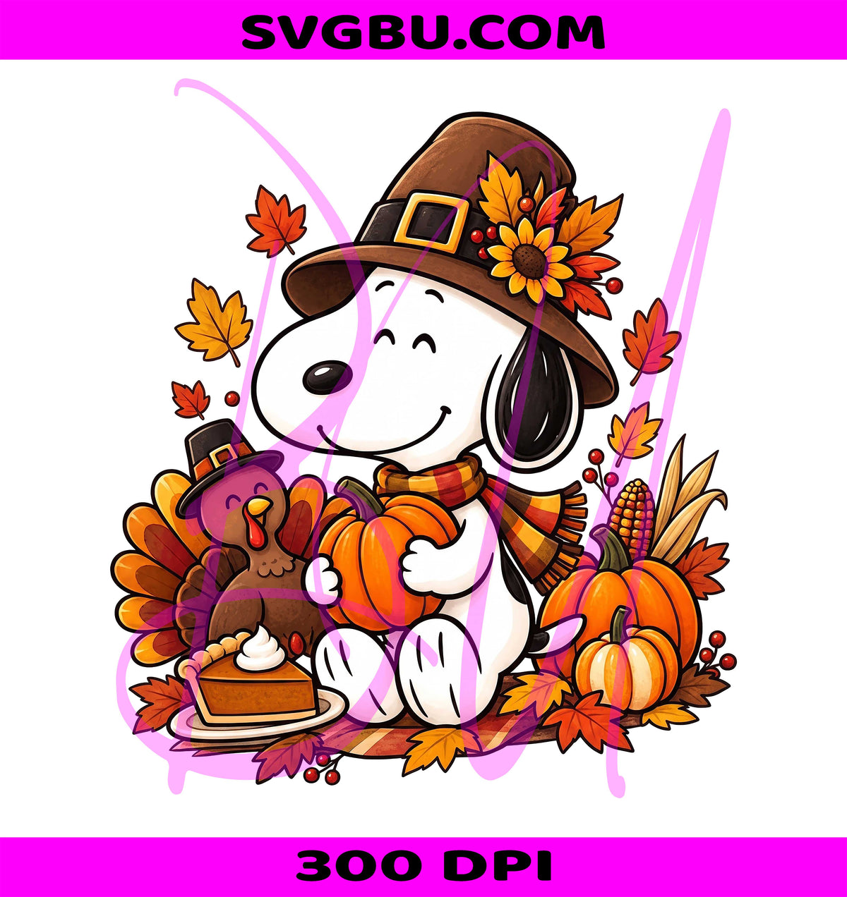 Thanksgiving Beagle PNG, Cute Fall Puppy PNG, Turkey Day Dog PNG