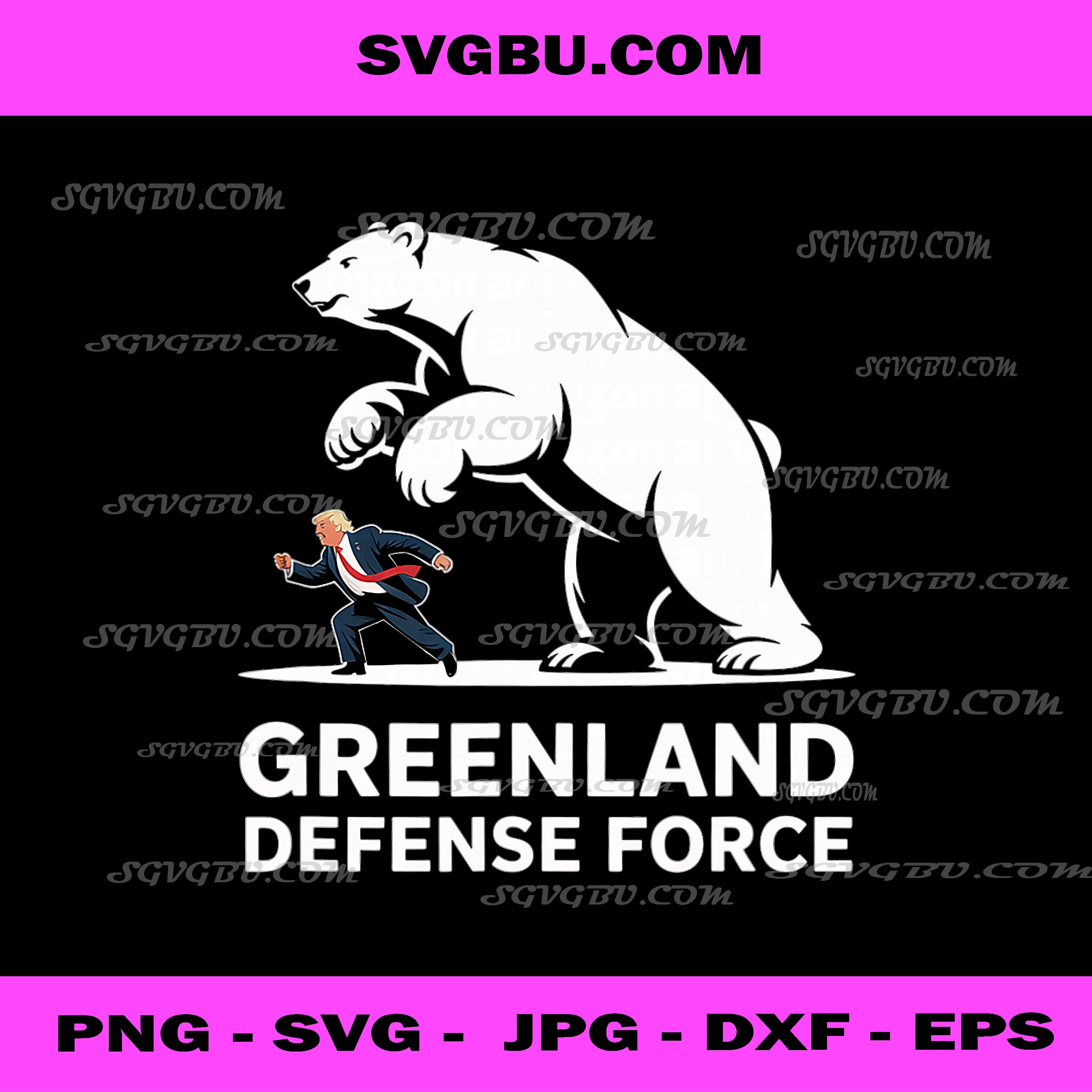 Greenland Defense Force Funny Political PNG, Satirical Graphic Design