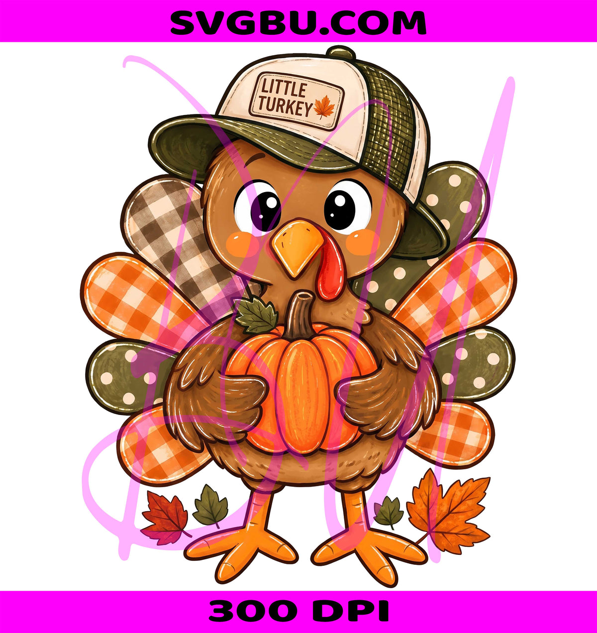 Turkey Thanksgiving PNG, Cute Fall Turkey PNG, Camo Bow Turkey PNG
