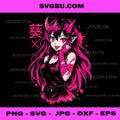 Goth Anime Waifu PNG, Kawaii Manga Girl Creepy Horror Aesthetic PNG