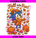 Sonic Fall Digital Artwork PNG, Autumn Fun Character PNG, Sonic Character Illustration PNG