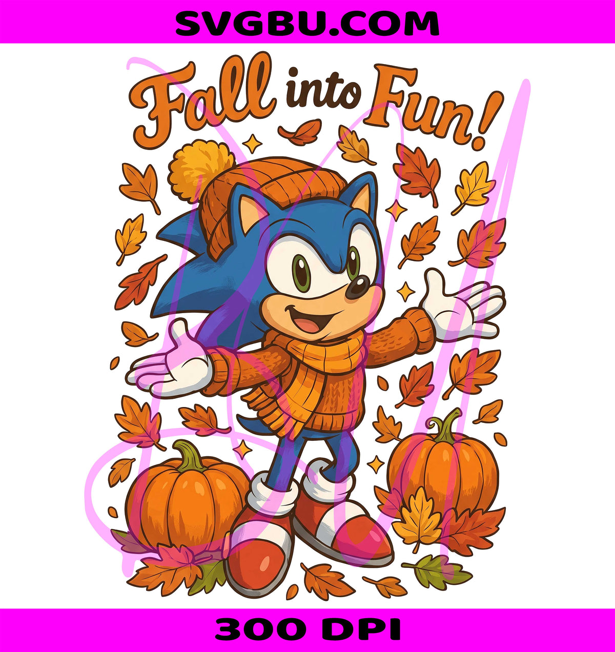 Sonic Fall Digital Artwork PNG, Autumn Fun Character PNG, Sonic Character Illustration PNG