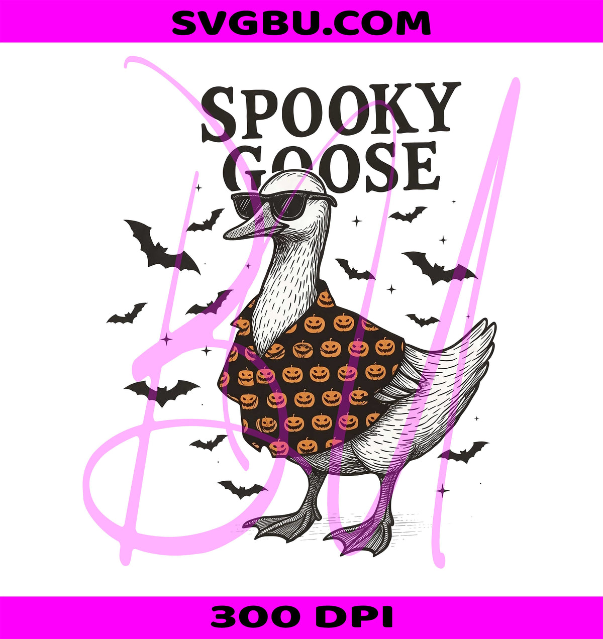 Retro Spooky Goose PNG, Halloween Goose PNG, Spooky Season PNG
