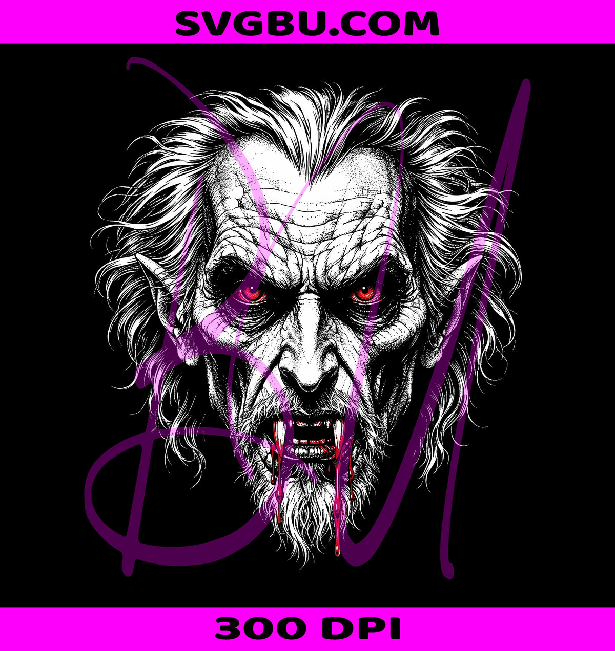 Vampire Face Halftone PNG, Gothic Horror PNG, Halloween Vampire PNG