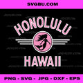 Honolulu Hawaii Mermaid PNG, Pink Tropical Vacation PNG, Aloha State Art PNG