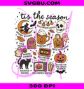 Vintage Retro Halloween PNG, Tis The Season PNG, Black Cat Pumpkin PNG