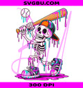 Skeleton Baseball PNG, Game Day PNG, Halloween Baseball PNG