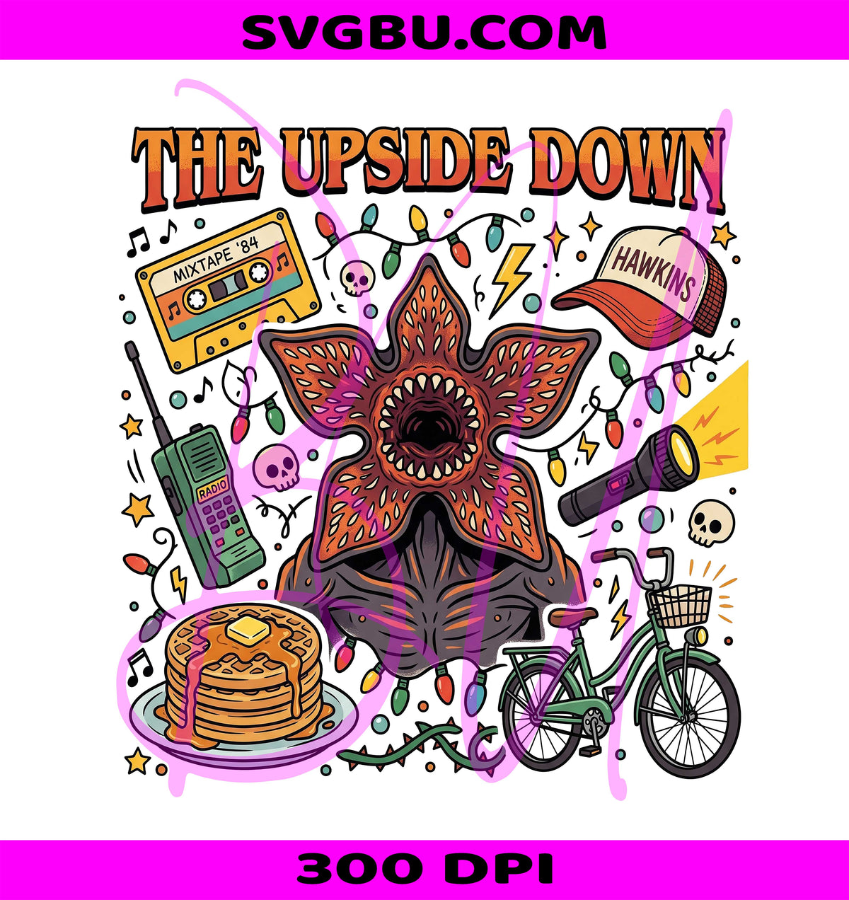 The Upside Down PNG, Hawkins Vintage Graphic PNG, Spooky Aesthetic Tree PNG