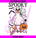 Spooky Goose Halloween PNG, Funny Ghost Goose PNG, Halloween Goose PNG