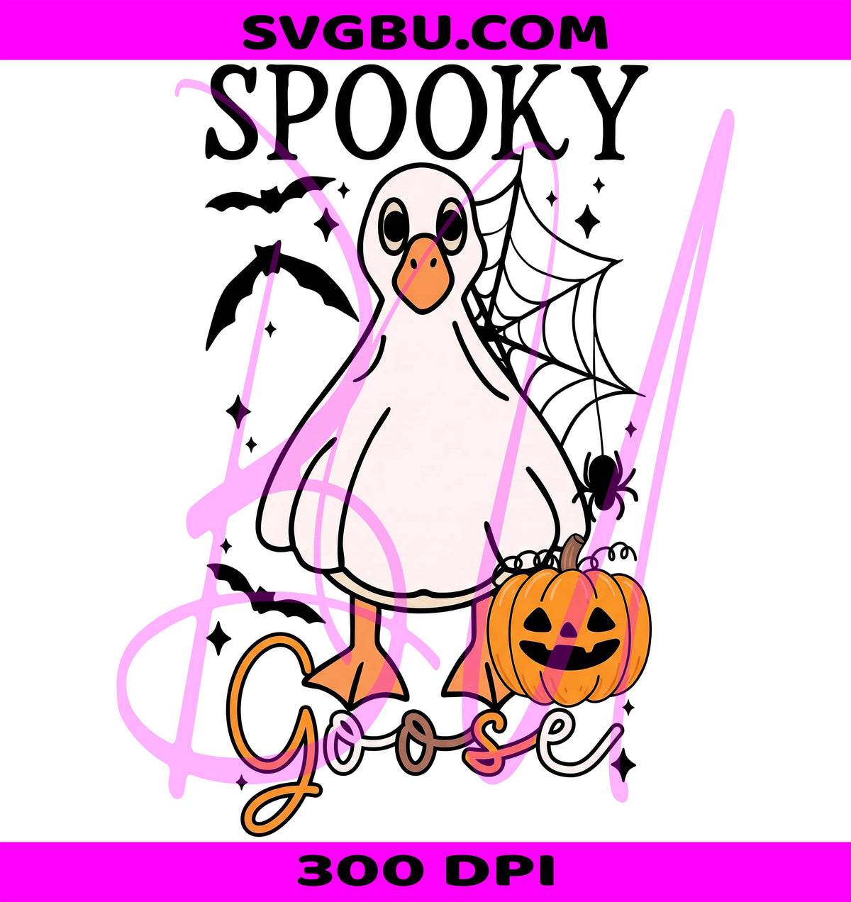 Spooky Goose Halloween PNG, Funny Ghost Goose PNG, Halloween Goose PNG
