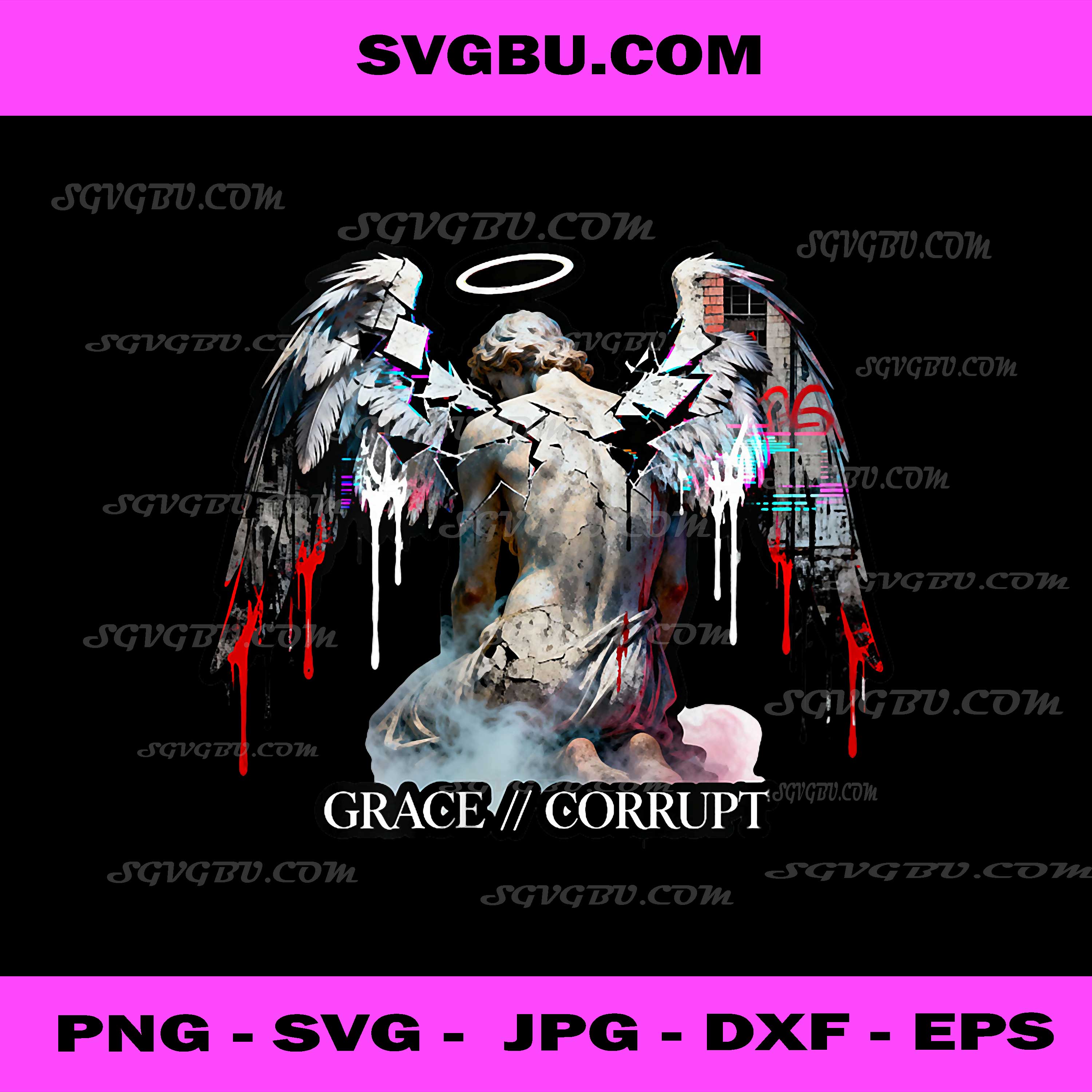 Hip Hop Angel Vintage Edgy Y2K Backprint, Streetwear Angel PNG