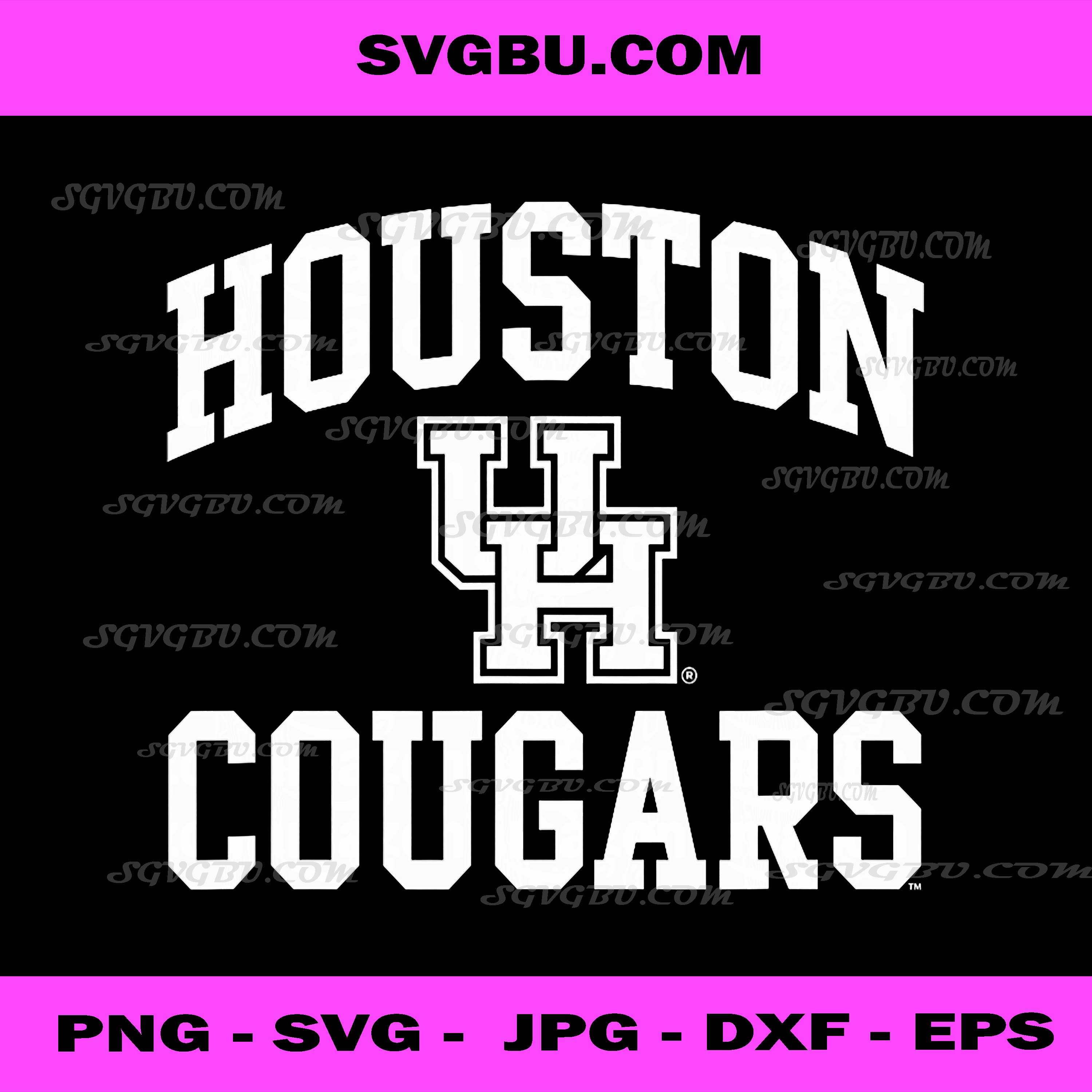 Houston Cougars PNG, UH University Alumni PNG, Houston Sports Art PNG