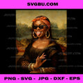 Black Mona Lisa, Black History Month PNG, Funny Mona Lisa PNG
