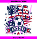 USA World Cup 2026 PNG,USA Patriotic Soccer PNG,World Cup Football Design PNG