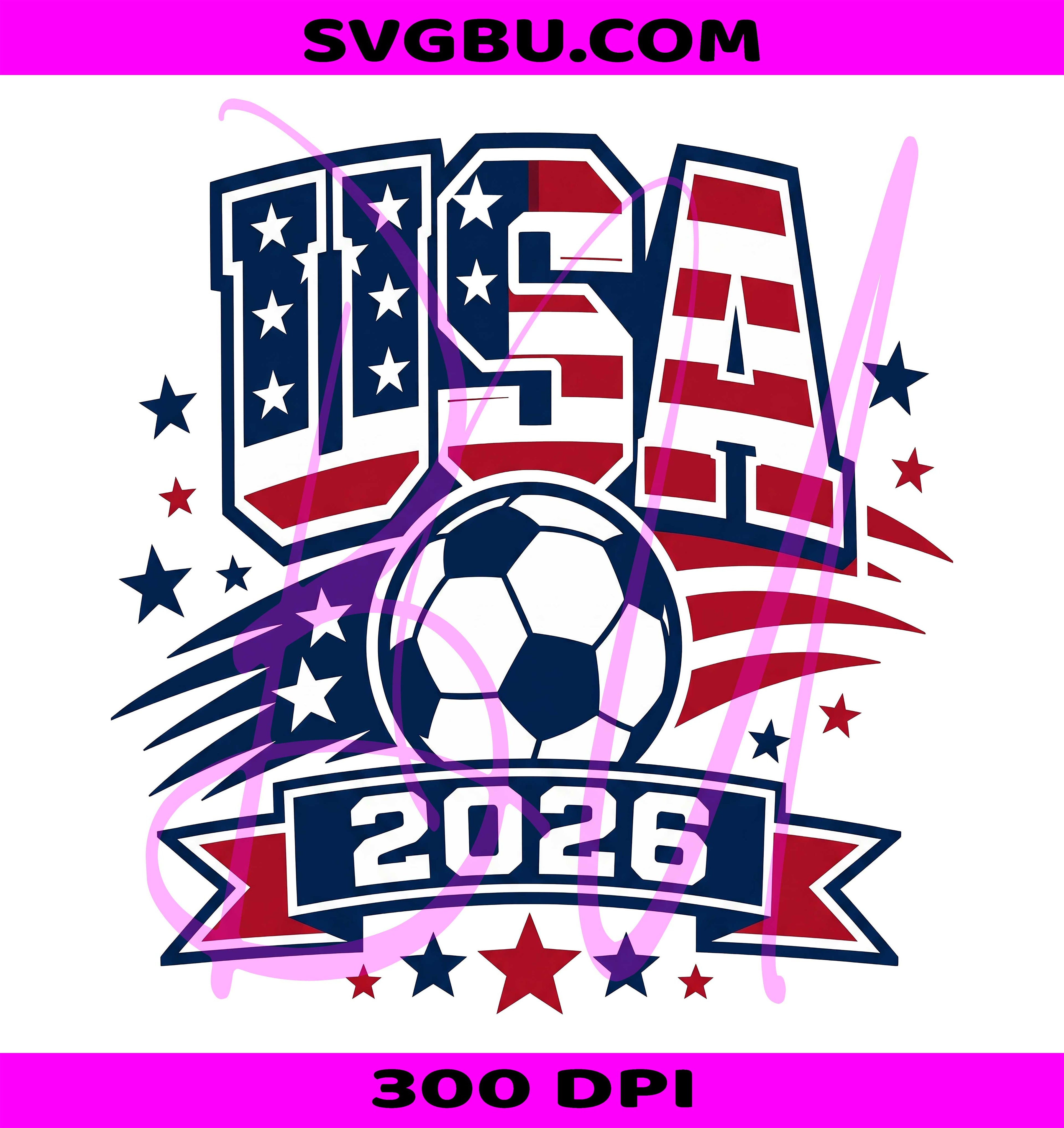 USA World Cup 2026 PNG,USA Patriotic Soccer PNG,World Cup Football Design PNG