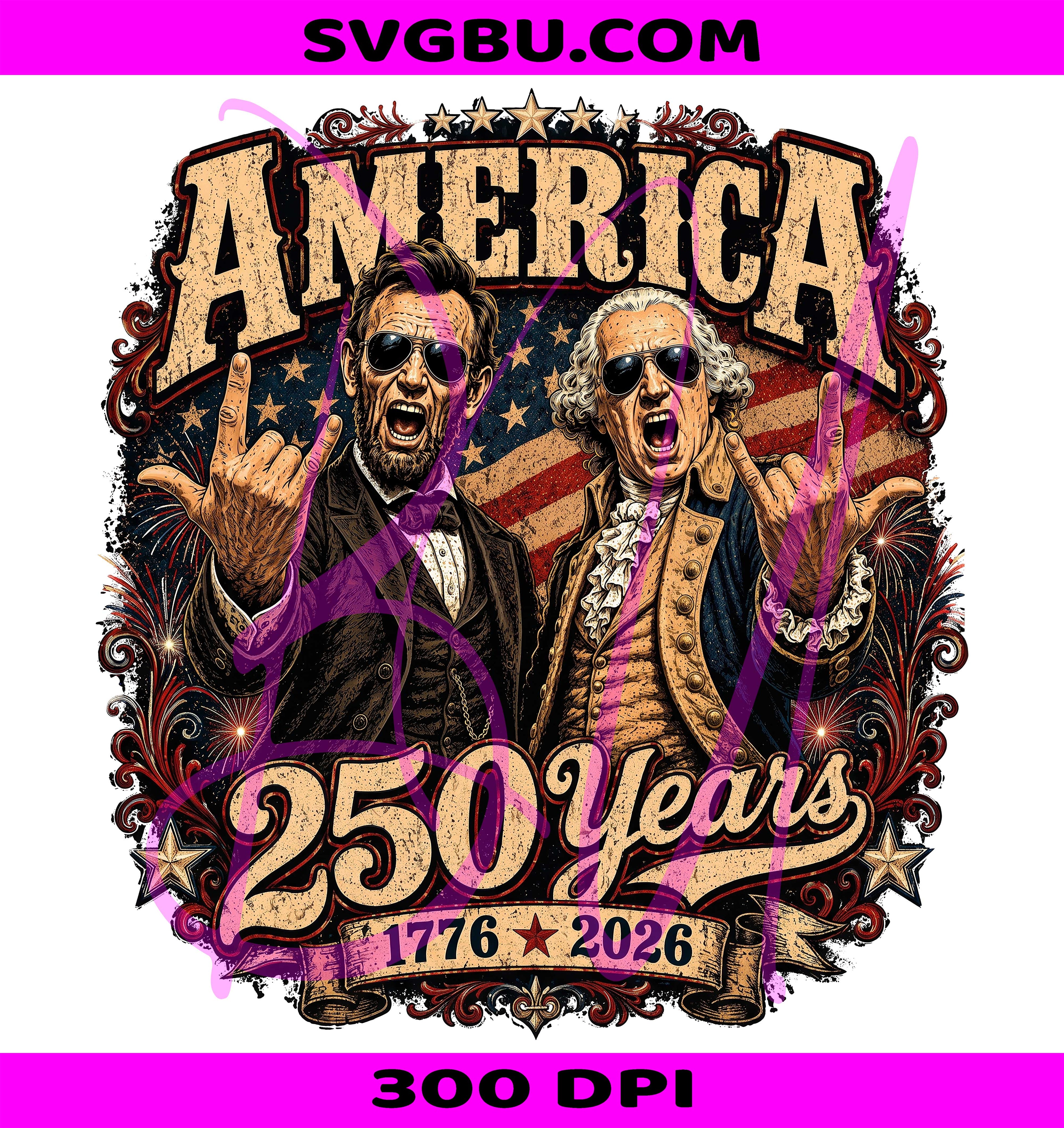 USA 250th Anniversary PNG 1776 2026 Patriotic PNG Founding Fathers America PNG