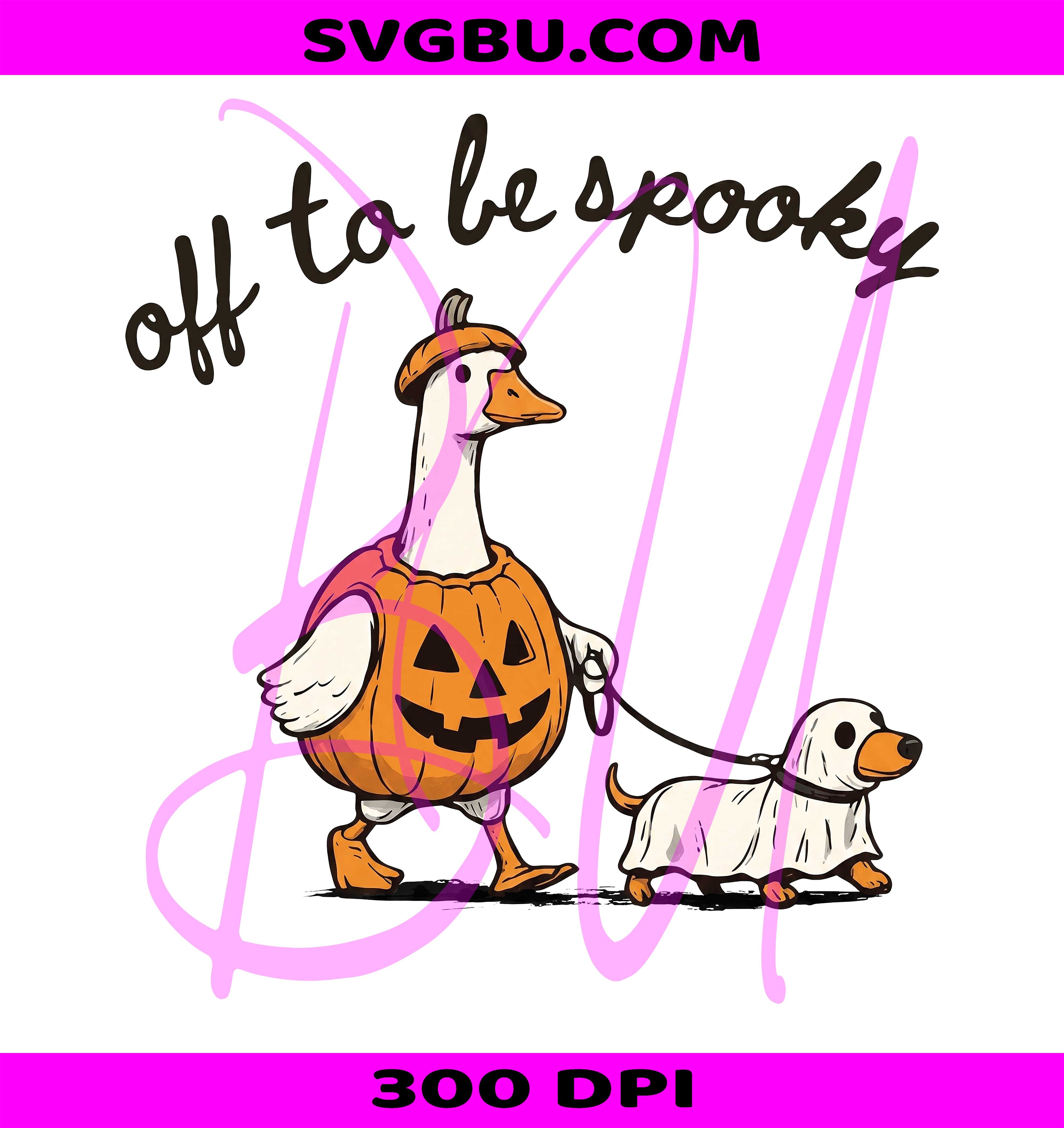 Off To Be Spooky PNG, Spooky Goose PNG, Halloween Goose PNG