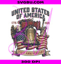 Vintage America 250th PNG,Patriotic Birthday PNG,USA Sublimation PNG