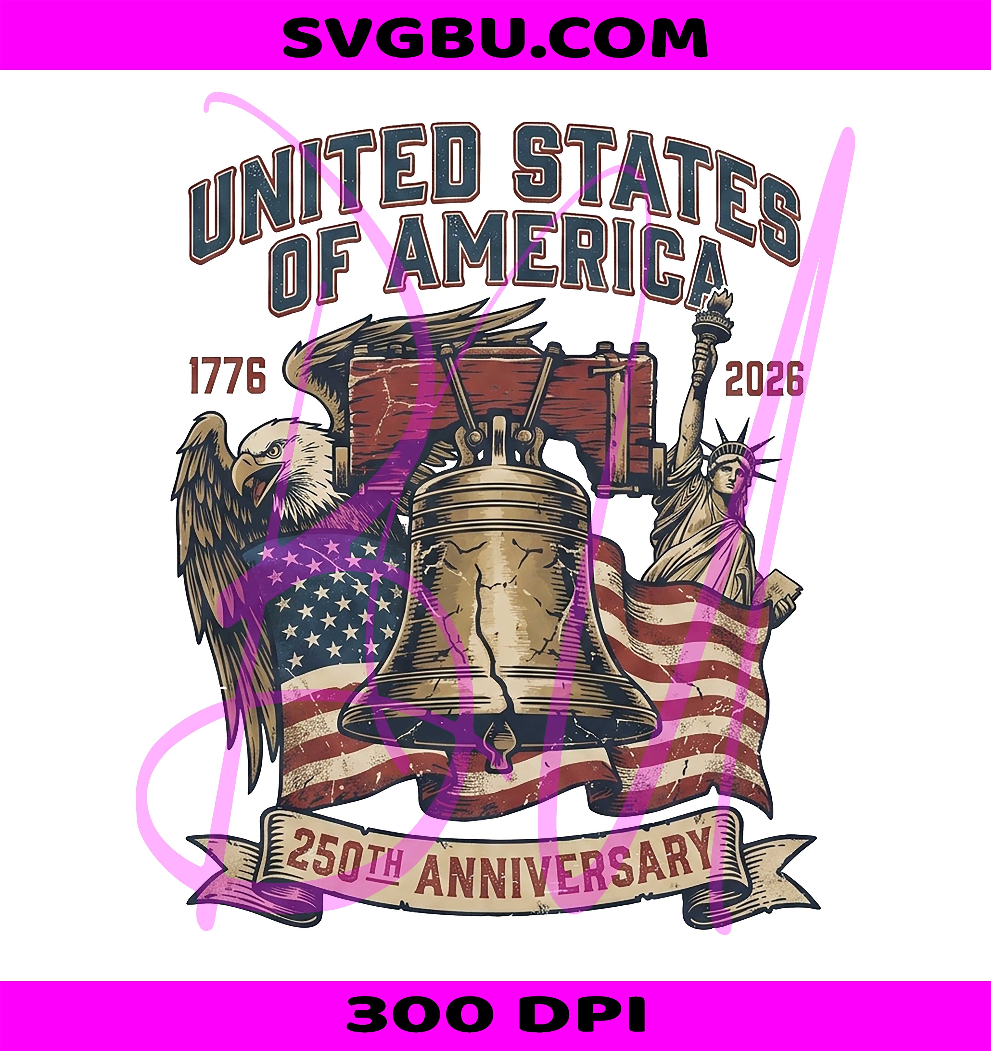 Vintage America 250th PNG,Patriotic Birthday PNG,USA Sublimation PNG