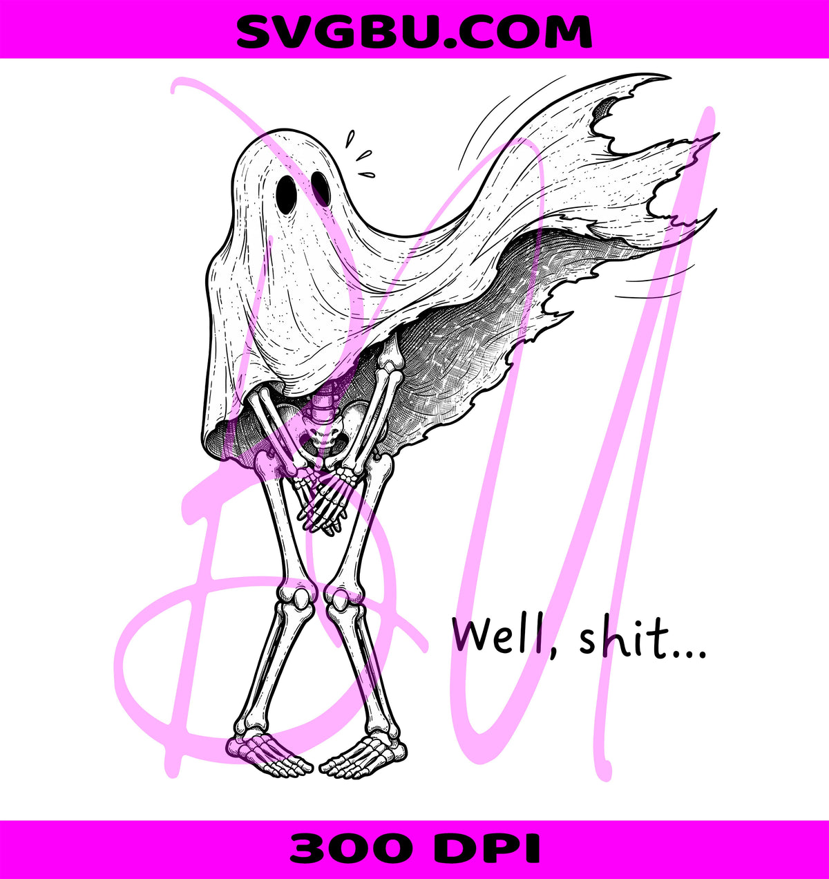 Well Shit Skeleton PNG, Dark Humor Halloween PNG, Ghost Sublimation PNG