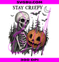 Stay Creepy PNG, Retro Skeleton Hand Heart PNG, Dripping Grunge Halloween PNG