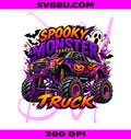 Spooky Monster Truck PNG, Halloween Truck PNG, Boys Sublimation PNG