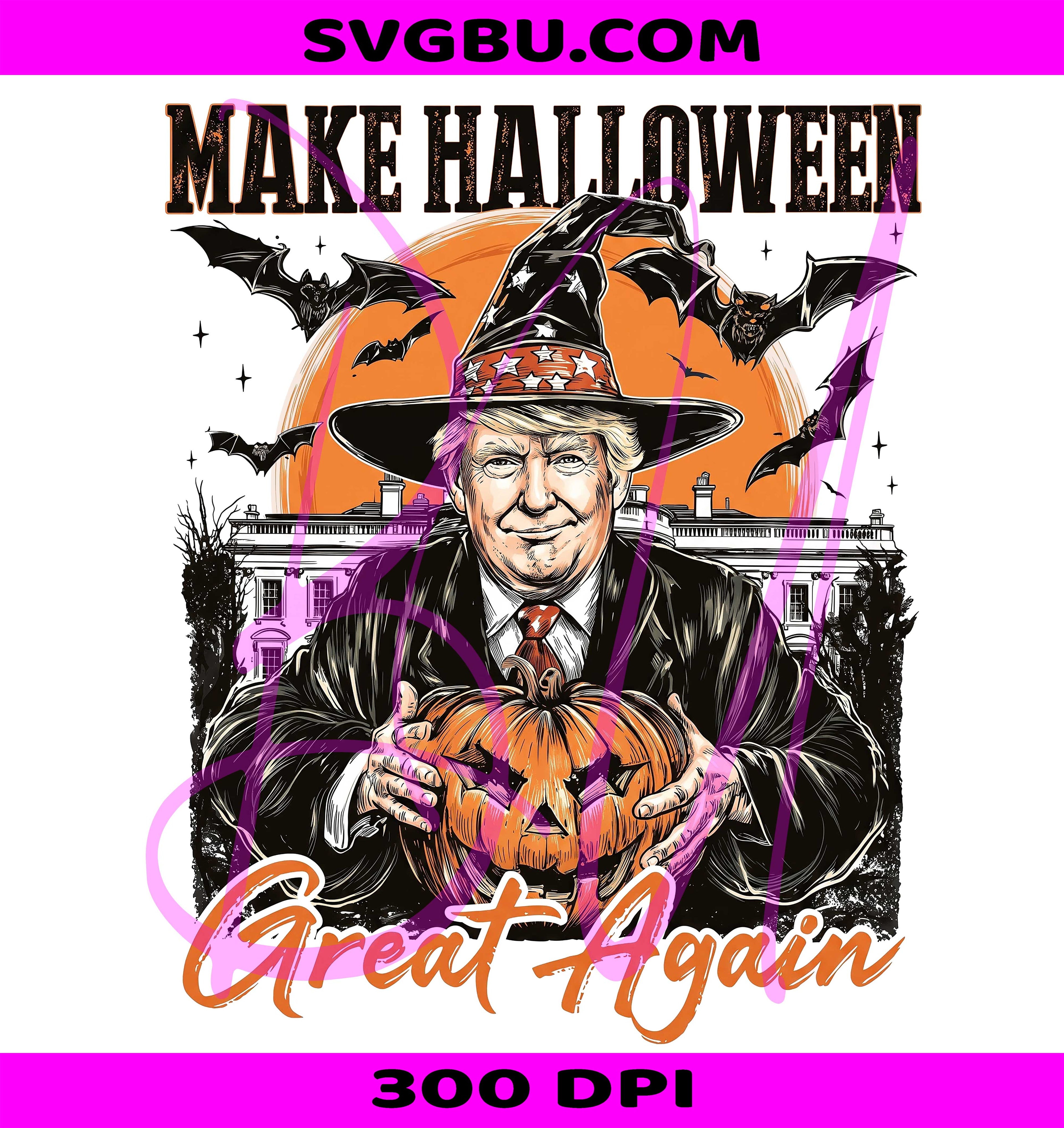Make Halloween Great Again PNG, Trump Halloween PNG, Spooky Trump PNG