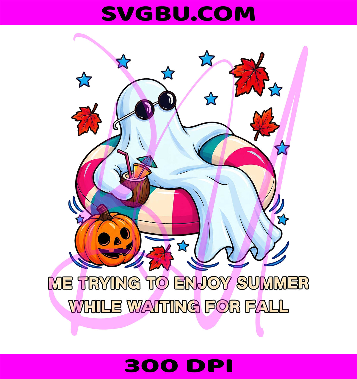 Summerween Ghost PNG, Spooky Autumn Ghost PNG, Pumpkin Season PNG