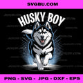 Husky Boy PNG, Siberian Husky Dog PNG, Sled Dog Illustration PNG