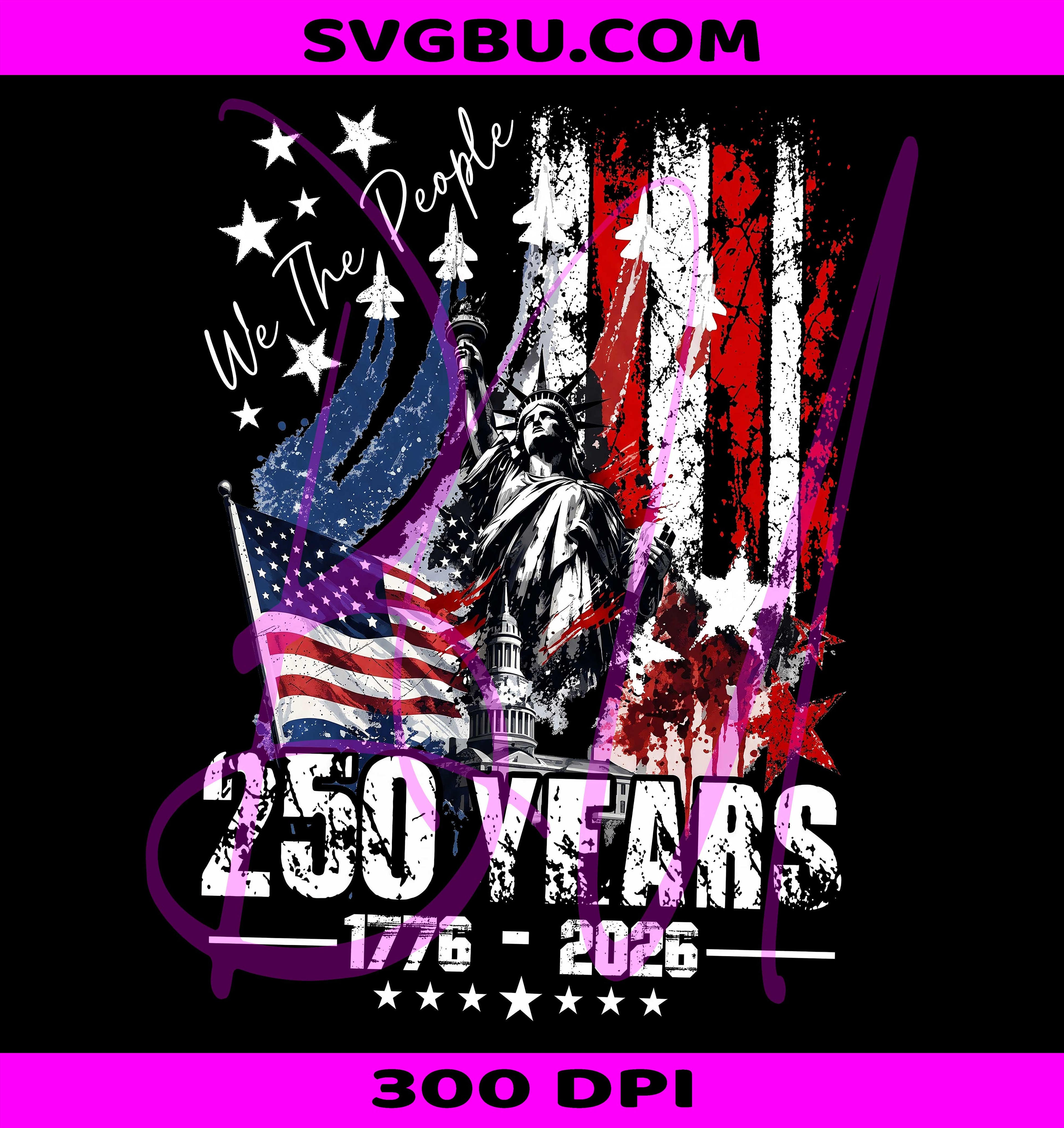 USA 250th Anniversary Design PNG,  4th of July 2026 PNG
