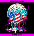 Baseball Drip Ice Cream PNG, Dripping 4th Of July Flag PNG