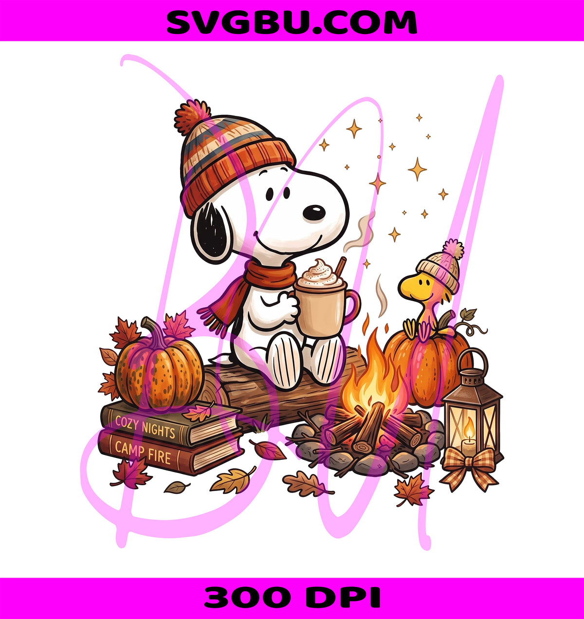 Campfire Snoopy PNG, Cozy Fall Snoopy PNG, Pumpkin Spice PNG
