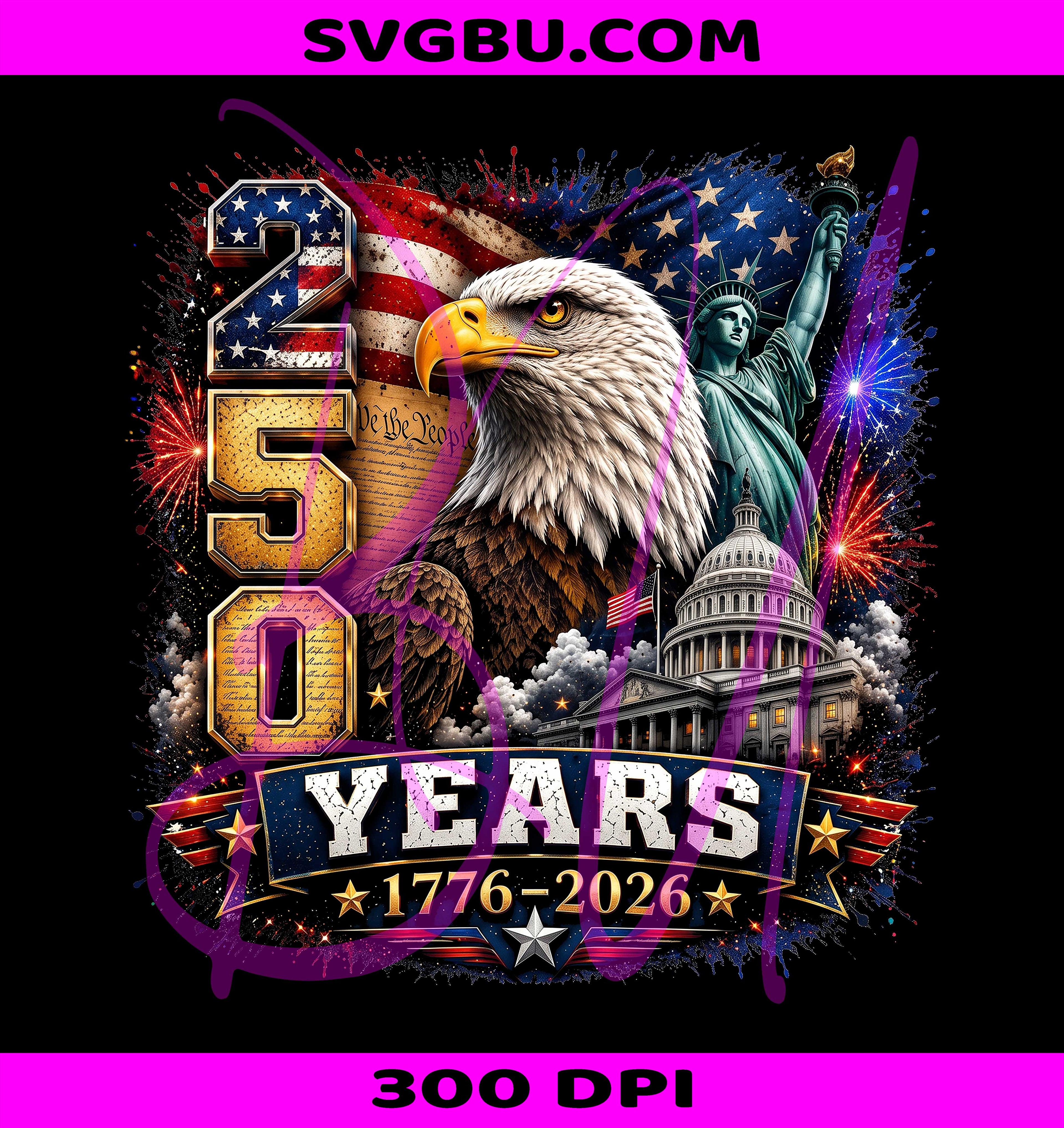 USA 250 Years PNG, Bald Eagle PNG, Statue Of Liberty PNG