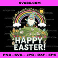 Happy Easter Gnome Rainbow Spring Garden PNG, Cute Holiday Art PNG