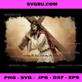 Jesus Carrying Cross, Expecting The Best Religious Art PNG