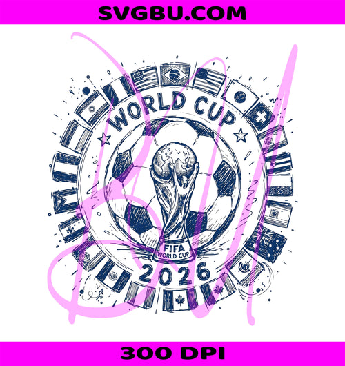 2026 Soccer Cup PNG, World Cup 26 PNG, Retro Soccer PNG