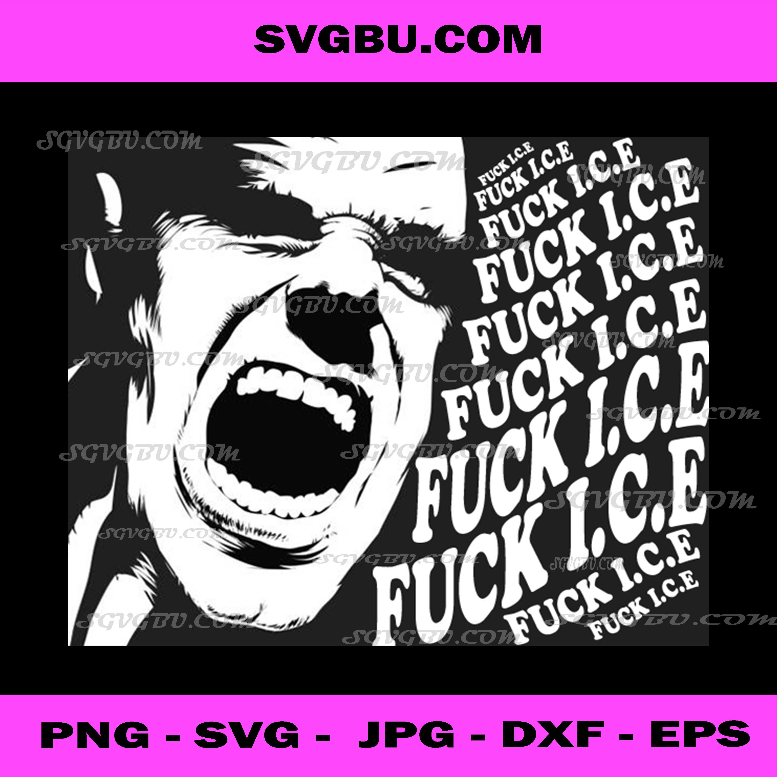 Fuck ICE Protest PNG, Social Justice Art PNG, Activism Shout PNG