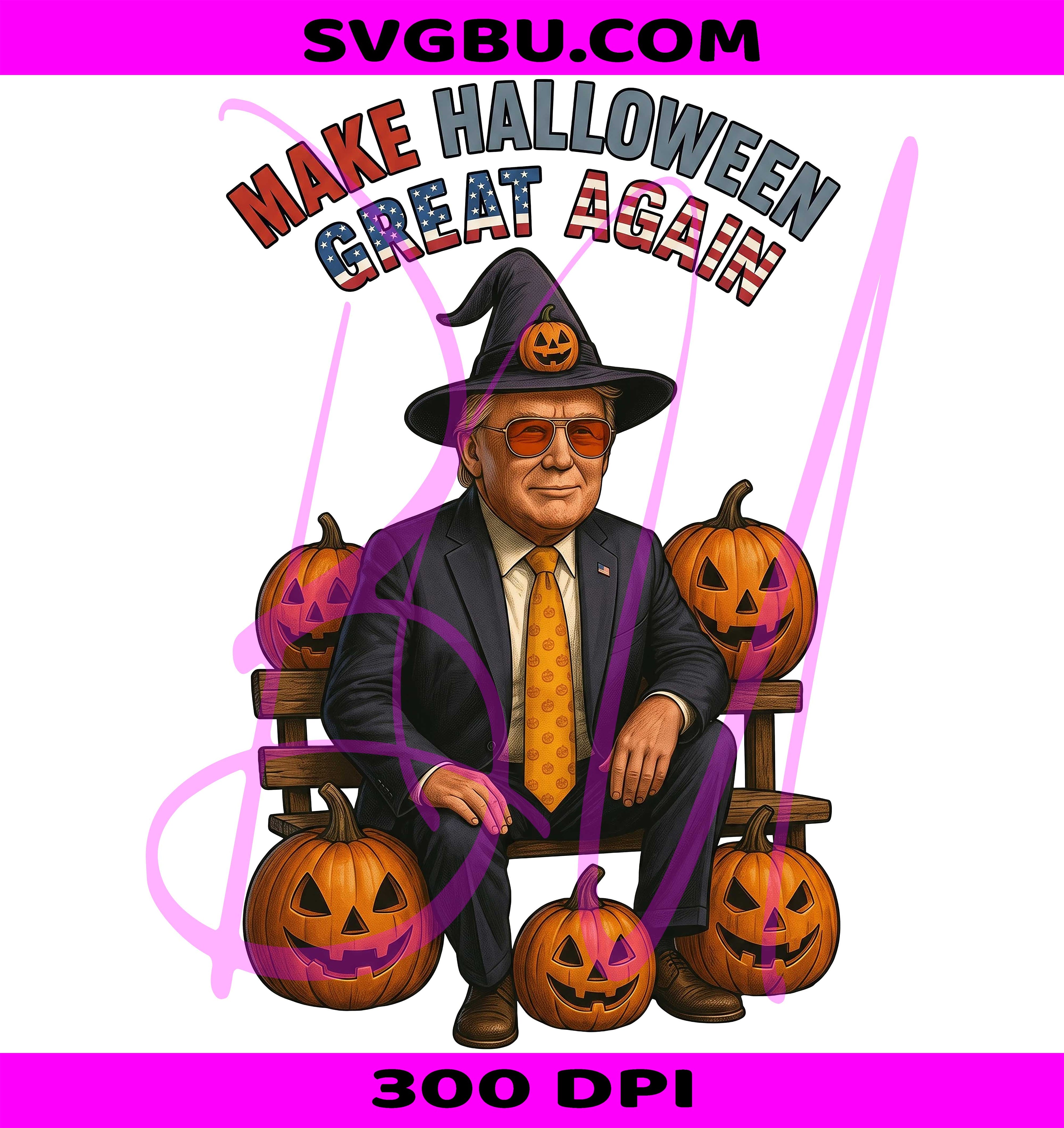 Make Halloween Spooky Again PNG, Trump Halloween PNG, Spooky Trump PNG