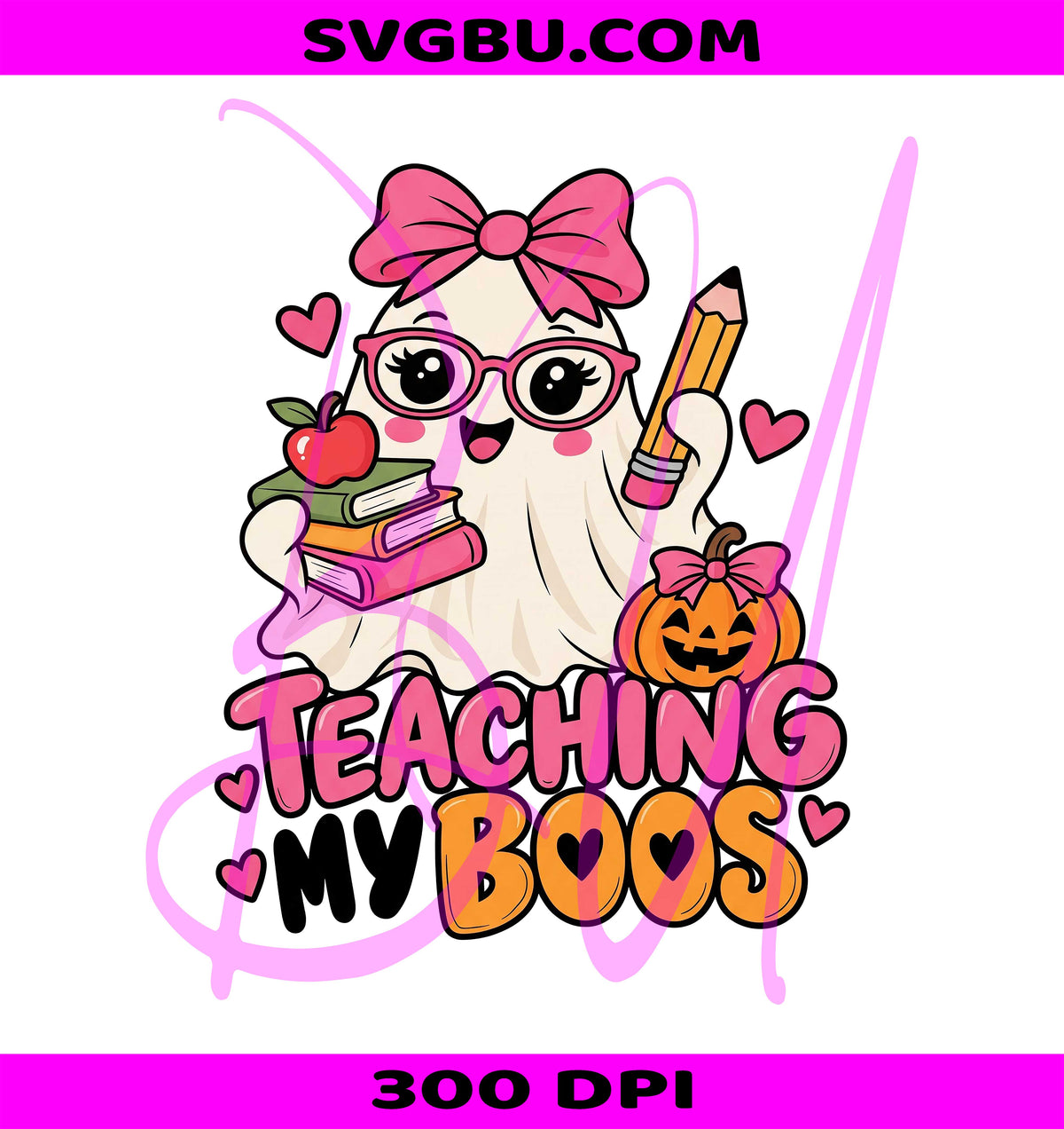 Teaching My Boos PNG, Ghost Teacher PNG, Halloween Teacher PNG