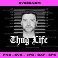 Thug Life Mugshot PNG, Justin Timberlake PNG, Funny Celebrity PNG
