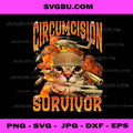 Circumcision Survivor Cat Meme Funny PNG, Military Style Cat Illustration Digital File