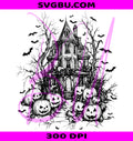 Vintage Halloween PNG, Spooky Scene PNG, Retro Pumpkin PNG